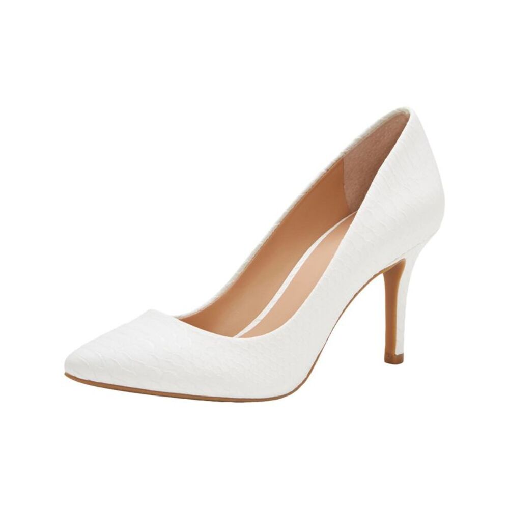 INC Womens White Snake Print Zitah Pointed Toe Stiletto Pumps 7 M (runs small)